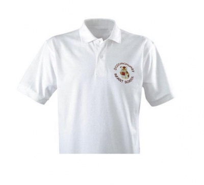 Doddinghurst Infants White Polo Twin Pack